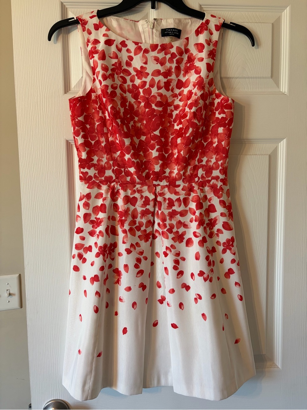 Tahari Floral Pink & White Dress